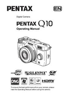 Pentax Q 10 manual. Camera Instructions.